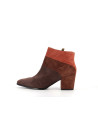 bottine marron en cuir